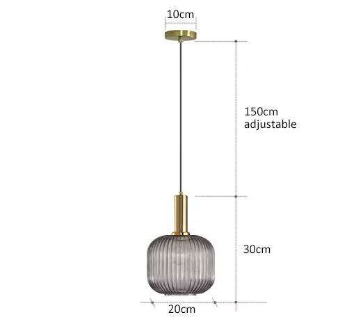 Retro Glass Pendant Light  Colorful E27 LED Hanging Lamp For Dining Room Living Room Or Bedside 19