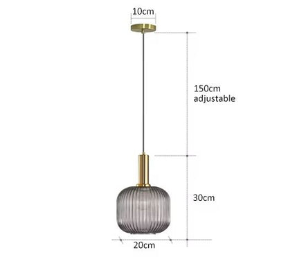 Retro Glass Pendant Light  Colorful E27 LED Hanging Lamp For Dining Room Living Room Or Bedside 19