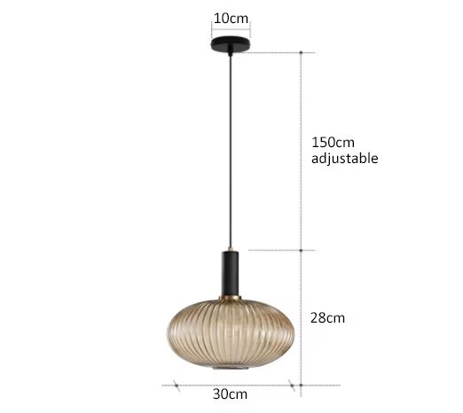 Retro Glass Pendant Light  Colorful E27 LED Hanging Lamp For Dining Room Living Room Or Bedside 8