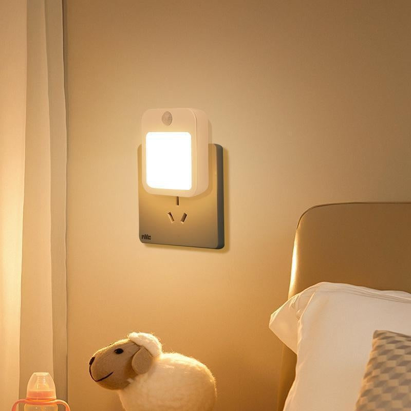 Dimmable Motion Sensor LED Night Lights EU Plug Wireless Cabinet Light For Baby Room Bedside Corrid 2