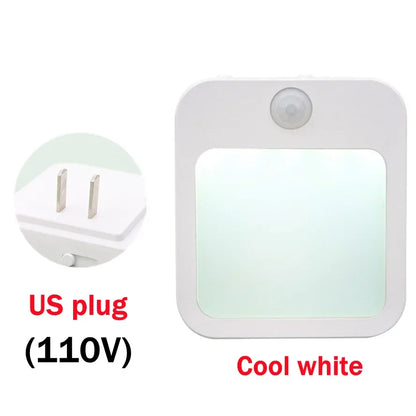 Dimmable Motion Sensor LED Night Lights EU Plug Wireless Cabinet Light For Baby Room Bedside Corrid 6