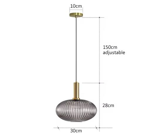 Retro Glass Pendant Light  Colorful E27 LED Hanging Lamp For Dining Room Living Room Or Bedside 20