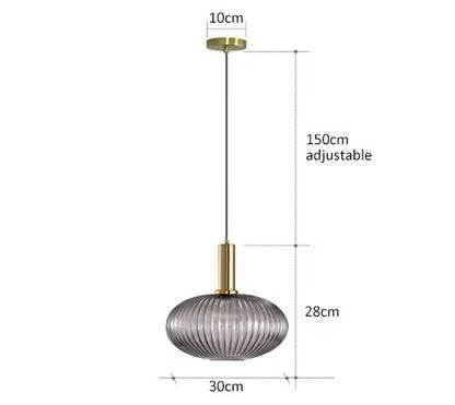 Retro Glass Pendant Light  Colorful E27 LED Hanging Lamp For Dining Room Living Room Or Bedside 20