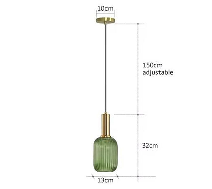 Retro Glass Pendant Light  Colorful E27 LED Hanging Lamp For Dining Room Living Room Or Bedside 21
