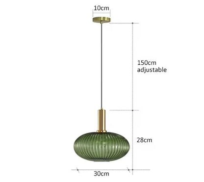 Retro Glass Pendant Light  Colorful E27 LED Hanging Lamp For Dining Room Living Room Or Bedside 23