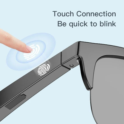 Bluetooth Audio Sunglasses with Bone Conduction and Touch Control for Sports and Business Use