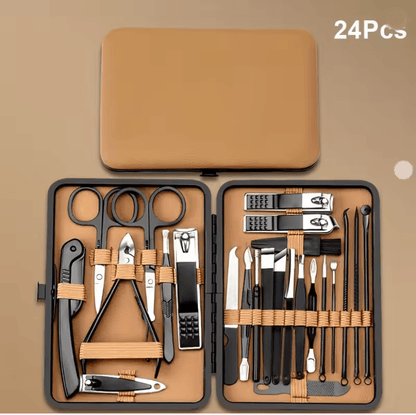 Stainless Steel Manicure Pedicure Set 18 Piece With PU Leather Case 5