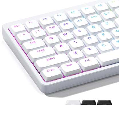 XVX BOW Skyline R2 Low Profile Keycap Set – 127-Key Shine-Through Double-Shot PBT Keycaps for ANSI Layout Mechanical Key