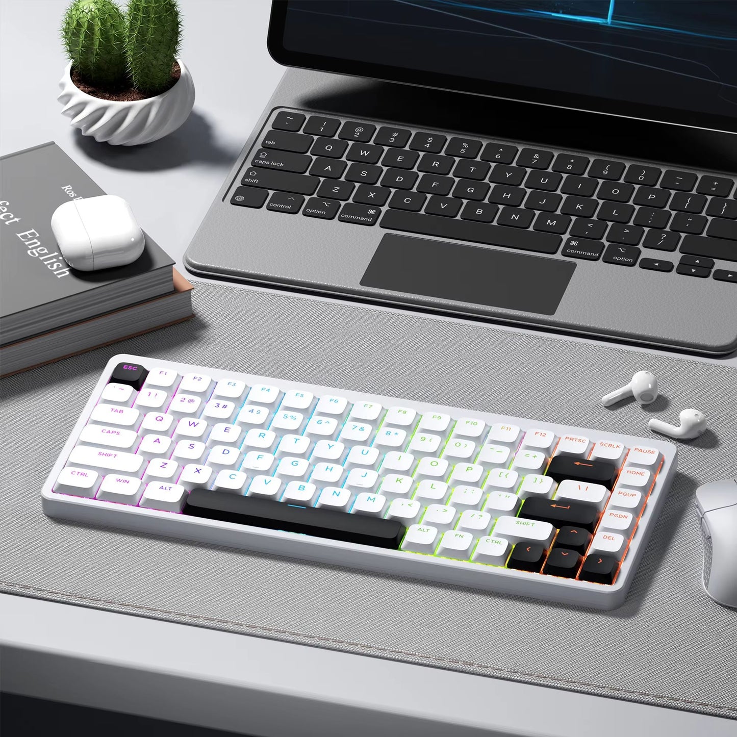 XVX BOW Skyline R2 Low Profile Keycap Set  127Key ShineThrough DoubleShot PBT Keycaps For ANSI Layo 4