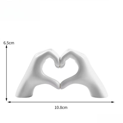 Modern Abstract Heart Hand Statue Love Figurines, Wedding Decoration, Desktop Accent for Bedroom, Living Room Decor