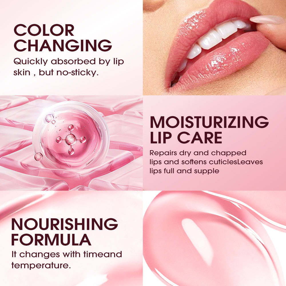 Aloe Vera Color Changing Lip Gloss Temperature Sensitive Moisturizing Hydrating Nourishing Lip Tint 3