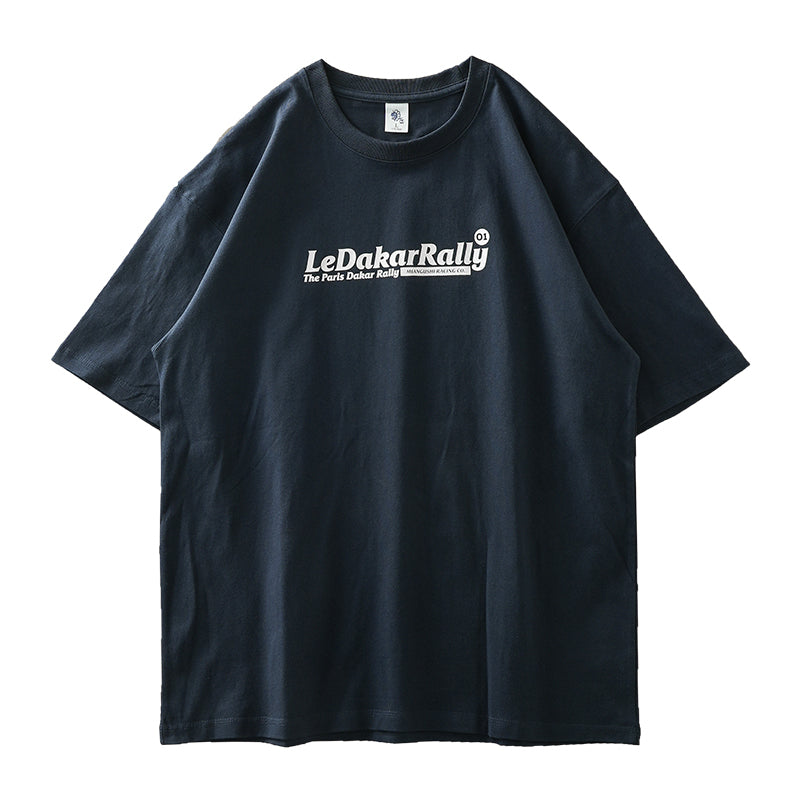 DUKEEN Cotton Men Graphic T-Shirts, Vintage F1 Car Printed Oversized Tee Heavyweight Summer T-Shirt for Men