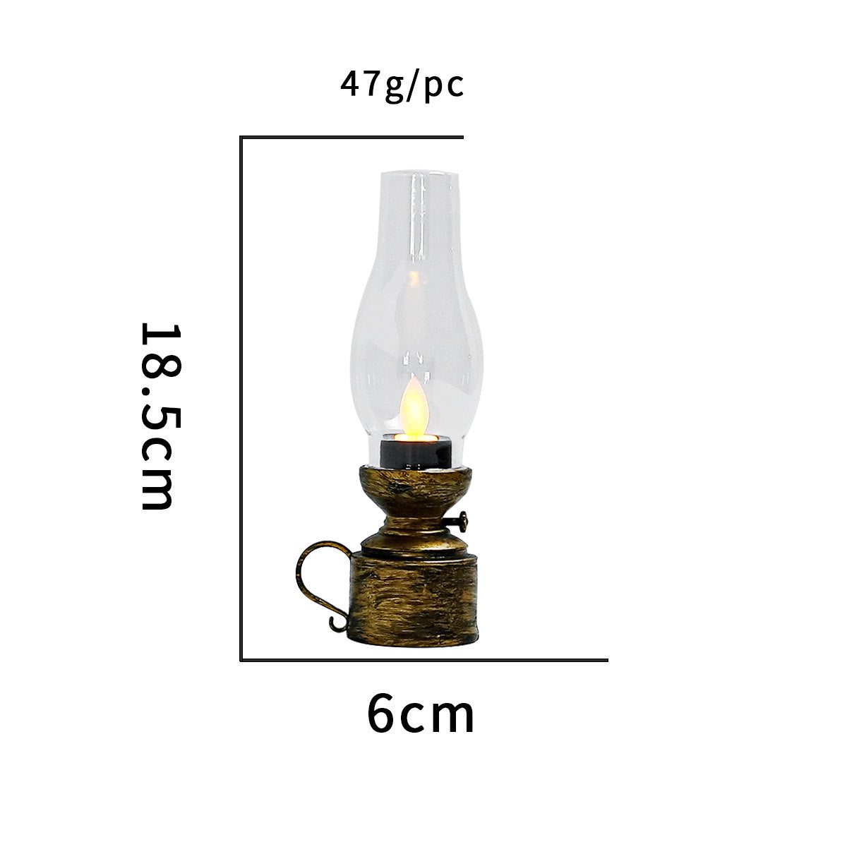 Vintage Lantern Retro Design LED Flameless BatteryOperated Hanging Oil Lamp For Home Holiday Christ 6