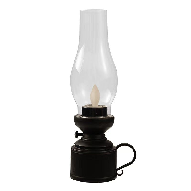 Vintage Lantern Retro Design LED Flameless BatteryOperated Hanging Oil Lamp For Home Holiday Christ 7