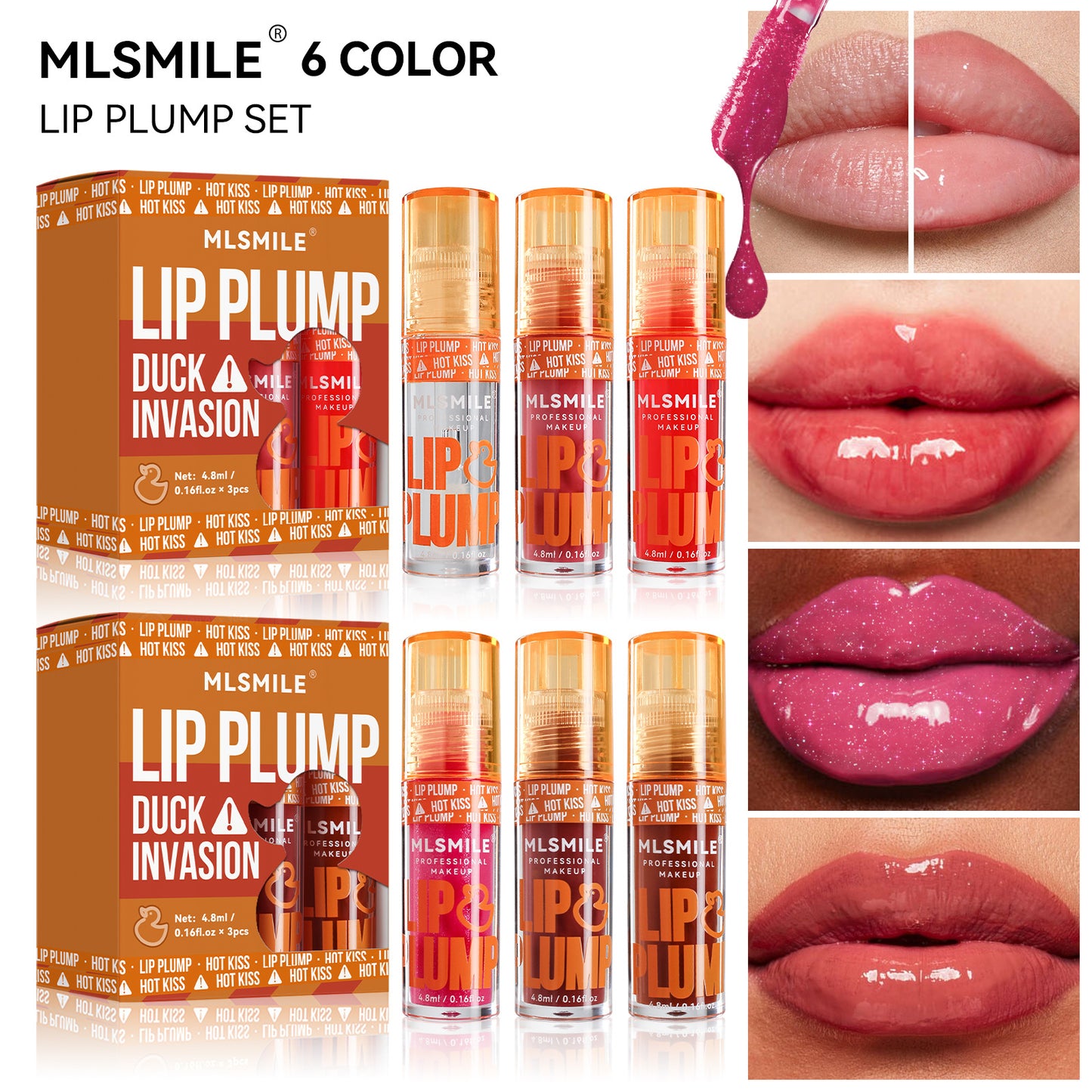 3pcs Duck Mouth Lip Oil Set, Fruit Fragrance Lip Oil Moisturizing, Mirror Gloss Lip Gloss, Beep Lip Glaze, Lip Care Gift