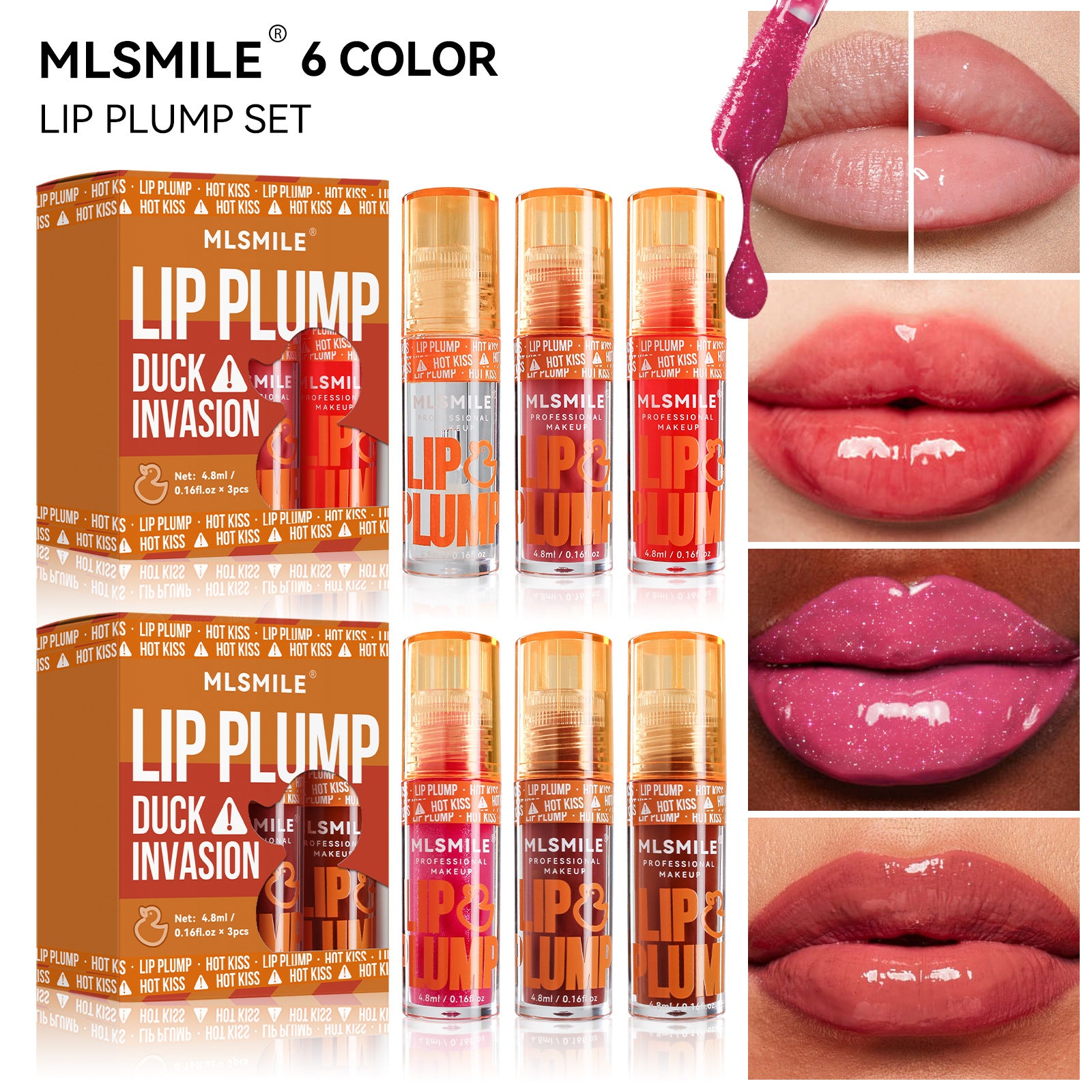 3pcs Duck Mouth Lip Oil Set, Fruit Fragrance Lip Oil Moisturizing, Mirror Gloss Lip Gloss, Beep Lip Glaze, Lip Care Gift