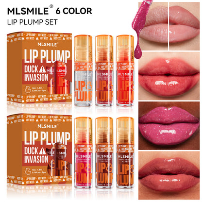 3pcs Duck Mouth Lip Oil Set, Fruit Fragrance Lip Oil Moisturizing, Mirror Gloss Lip Gloss, Beep Lip Glaze, Lip Care Gift