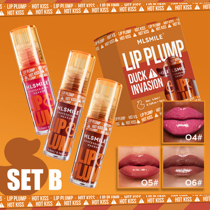 3pcs Duck Mouth Lip Oil Set Fruit Fragrance Lip Oil Moisturizing Mirror Gloss Lip Gloss Beep Lip Gl 6