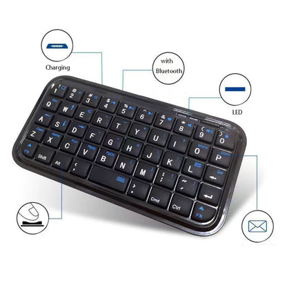 Mini Bluetooth Wireless Keyboard, Portable Keyboard for Phone, Tablet, Computer, Laptop, PC Typing Accessory