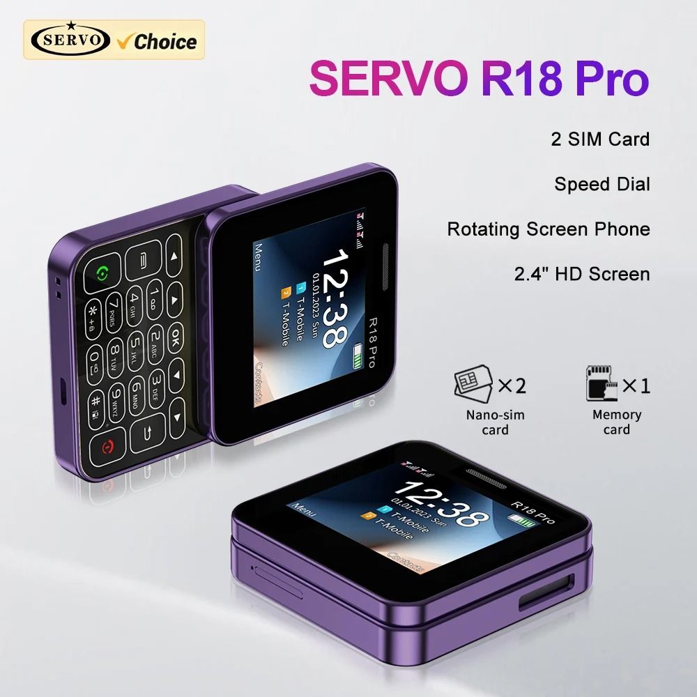 Mini Slider Phone with Rotating Screen Dual SIM Flashlight and Magic Voice Feature