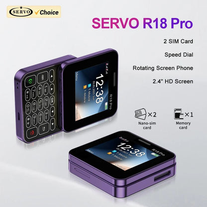 Mini Slider Phone with Rotating Screen Dual SIM Flashlight and Magic Voice Feature