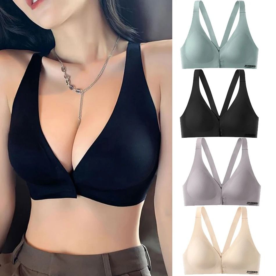 Front Clip Maternity Bra with Cooling Latex and Lightweight No Wire Support