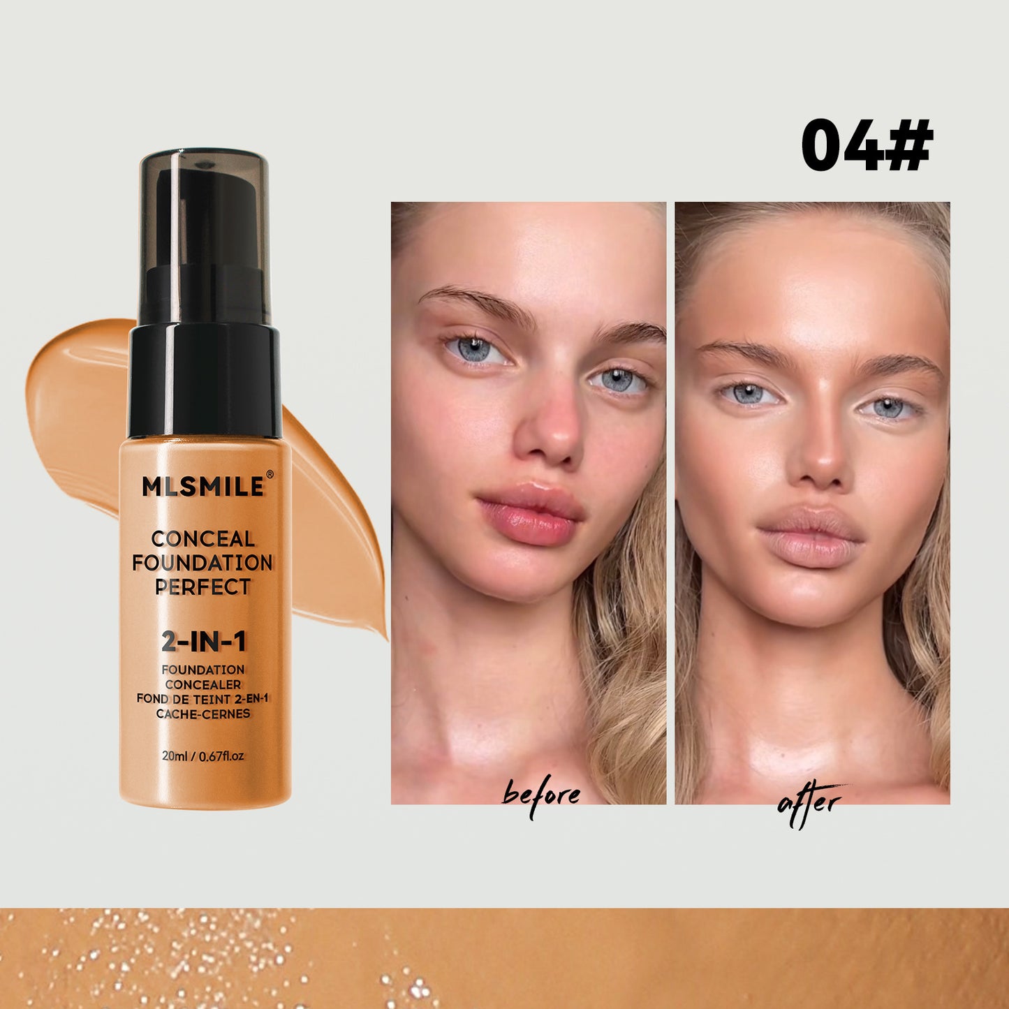 Powder Foundation Long Lasting Waterproof Moisturizing Sweat Resistant Coverage Easy To Open Oil Co 4