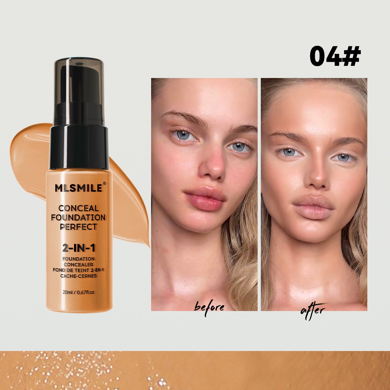 Powder Foundation Long Lasting Waterproof Moisturizing Sweat Resistant Coverage Easy To Open Oil Co 4