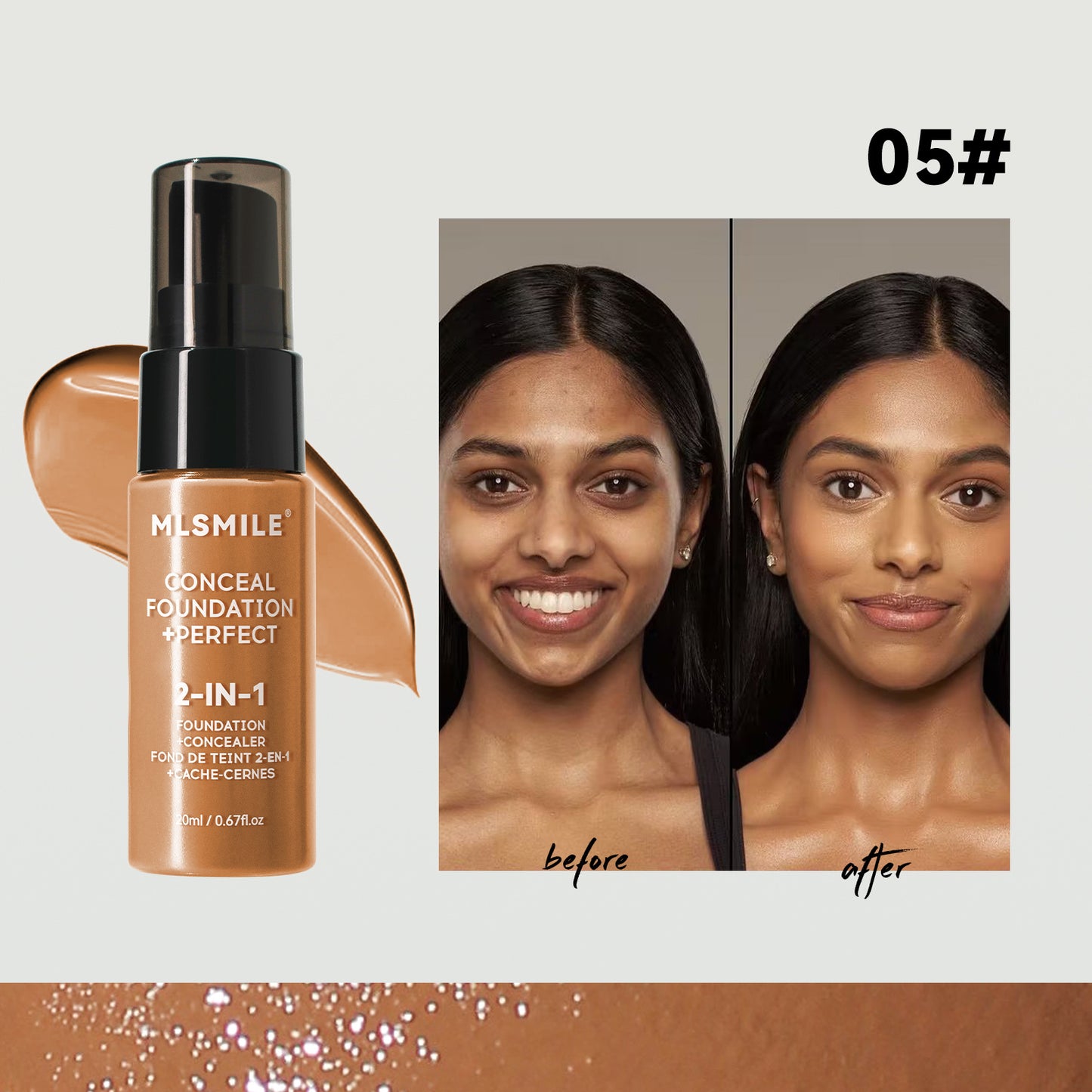 Powder Foundation Long Lasting Waterproof Moisturizing Sweat Resistant Coverage Easy To Open Oil Co 9