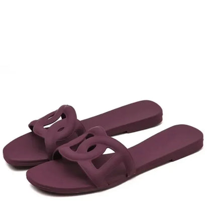 Women Simple Outdoor Indoor Slides Comfortable Beach Footwear With Adjustable Straps For Cool  Sexy 2