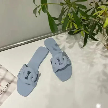 Women Simple Outdoor Indoor Slides Comfortable Beach Footwear With Adjustable Straps For Cool  Sexy 12