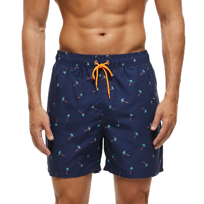 DATIFER Mens Sports Short Beachwear, New Style Polyester Printing Fitness Beach Pants for Surfing, Swimming Bathing