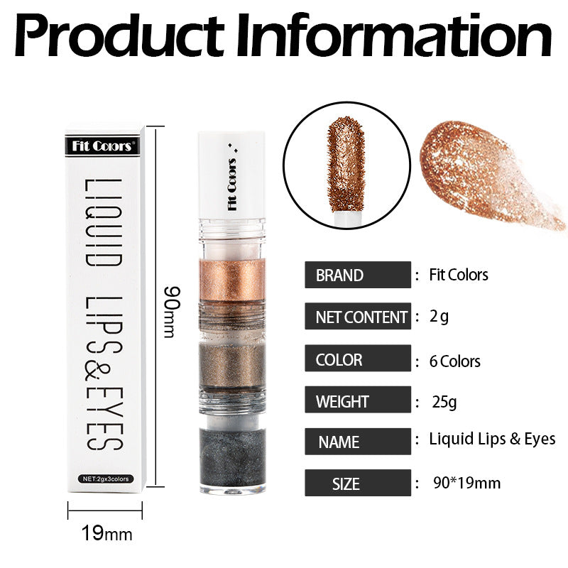 Smoky Eye Water Eyeshadow Diamond Liquid Pearl Shimmer Eye Shadow Liquid Lip Dye AllDay Wear Crease 5
