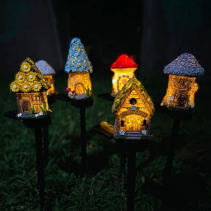 Solar Mushroom Lamp Outdoor Waterproof, Whimsical Atmosphere Decorative Light for Garden, Patio & Landscape Lighting