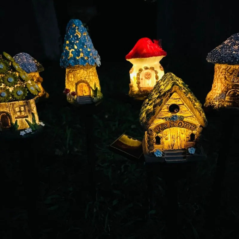Solar Mushroom Lamp Outdoor Waterproof, Whimsical Atmosphere Decorative Light for Garden, Patio & Landscape Lighting