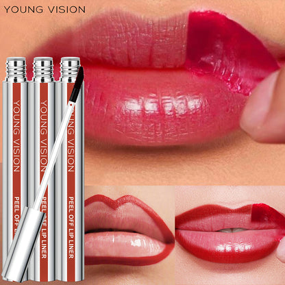 Tear Off Lip Liner, Peel Off Lip Liner Matte, Smudge Free Hook and Loop Lip Pencil, Long Lasting Makeup Pencil