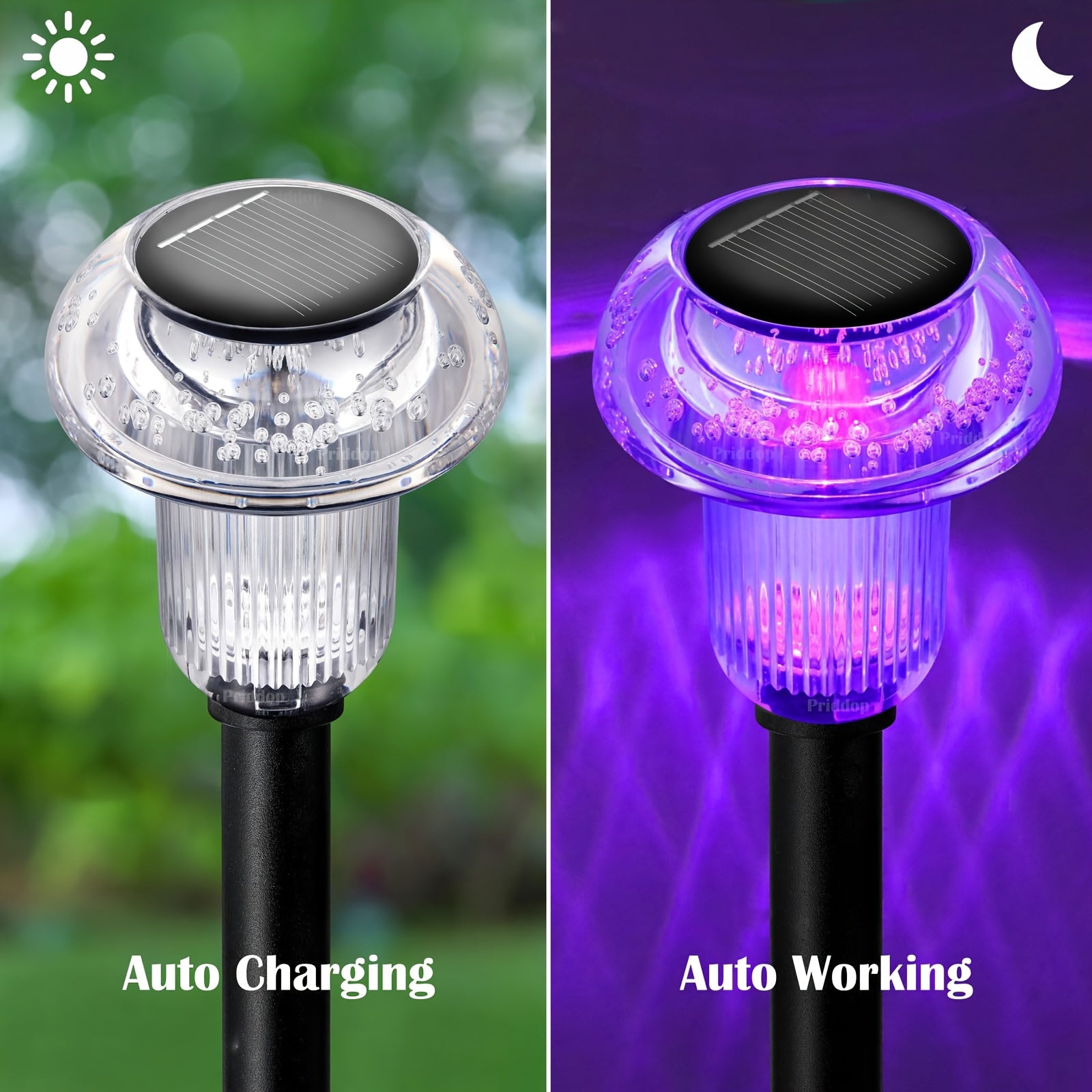 Solar Pathway Lights Outdoor Vibrant LED Mushroom Garden Stake Lighting For Walkways Lawns Driveway 2