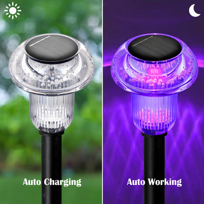 Solar Pathway Lights Outdoor Vibrant LED Mushroom Garden Stake Lighting For Walkways Lawns Driveway 2
