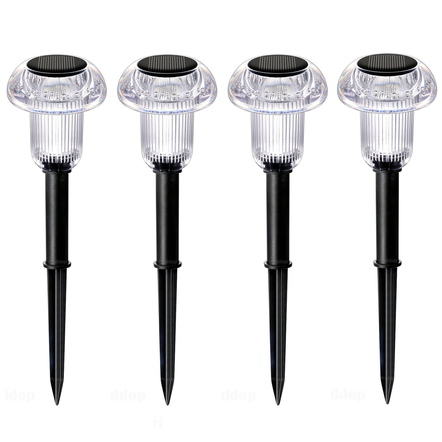 Solar Pathway Lights Outdoor Vibrant LED Mushroom Garden Stake Lighting For Walkways Lawns Driveway 5