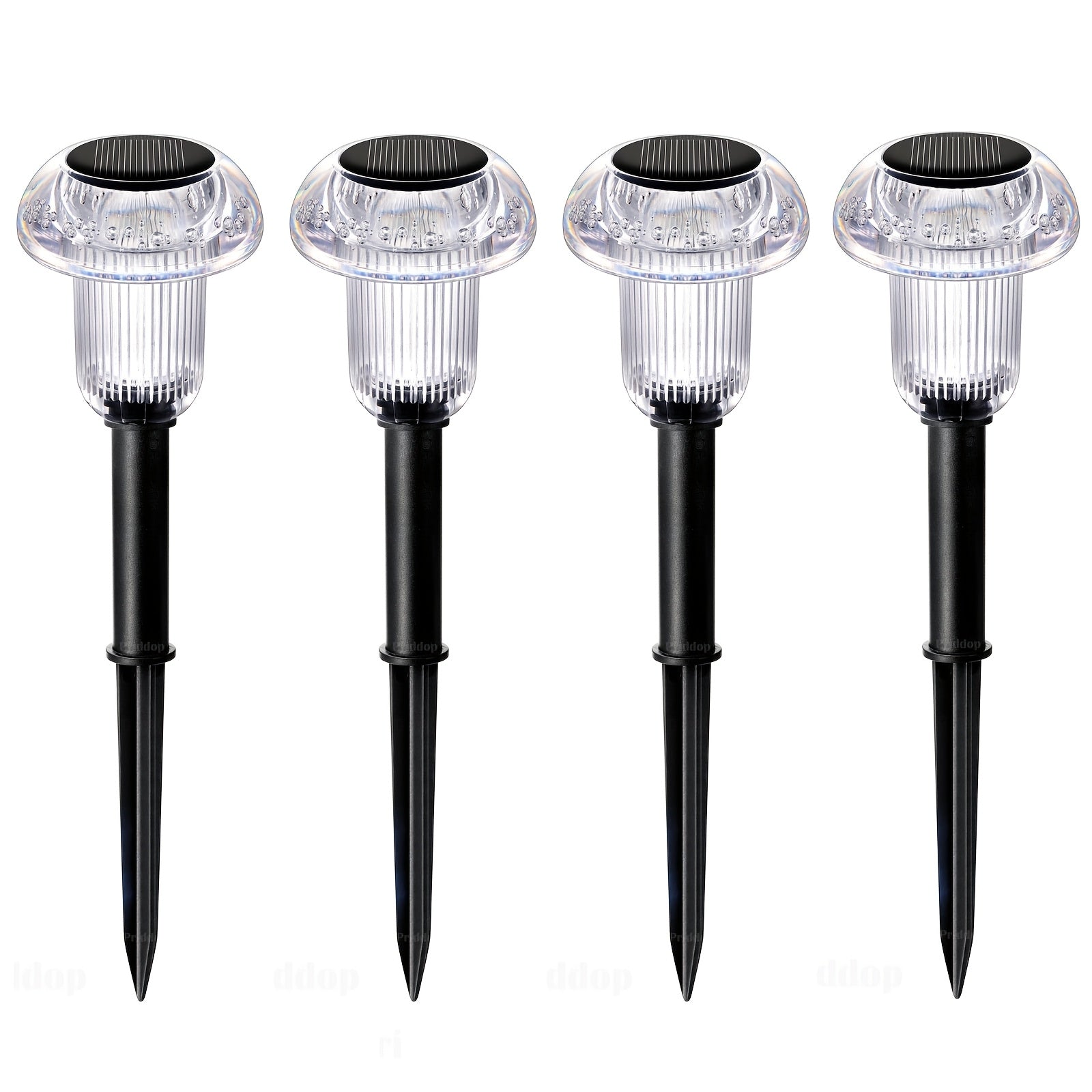 Solar Pathway Lights Outdoor Vibrant LED Mushroom Garden Stake Lighting For Walkways Lawns Driveway 5