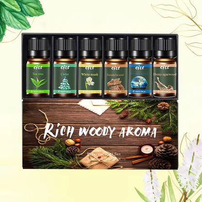 Aromatherapy Gift Set, 6 Natural Essential Oils for Diffusers, Relaxation & Stress Relief
