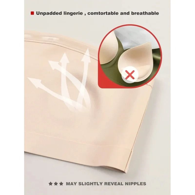 Strapless Seamless Bra With Front Button Closure For Comfortable Daily Wear 3