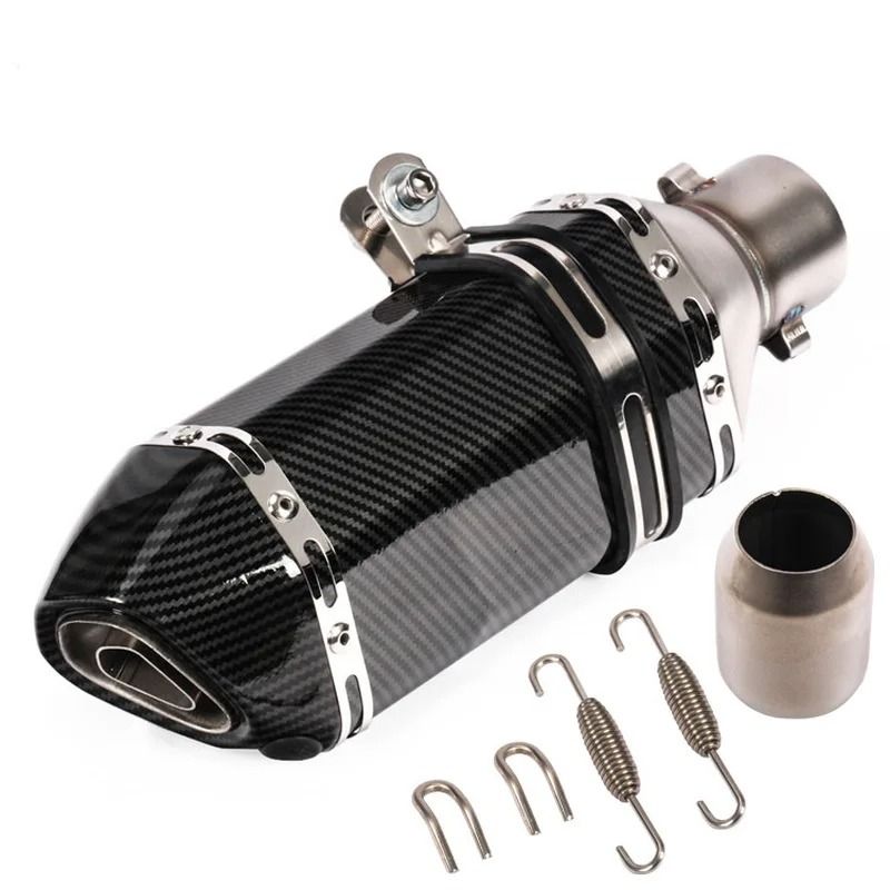 Universal Motorcycle Exhaust Pipe With Hexagonal Tip For Sport And Street Bike Modification 5