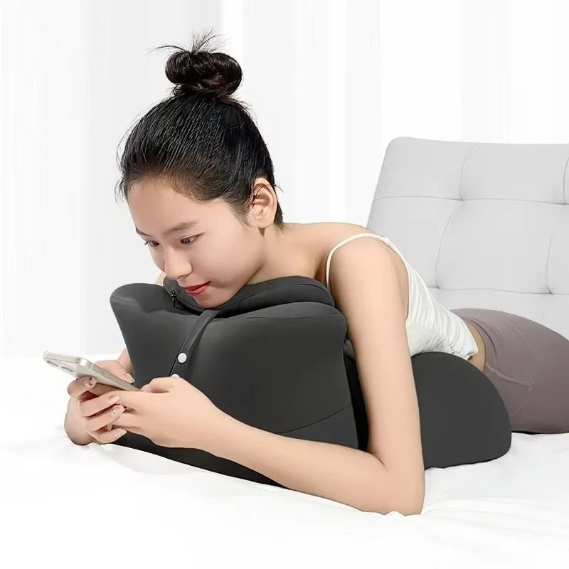 Prone Sleeping Pillow With Memory Foam For Waist And Neck Support 1
