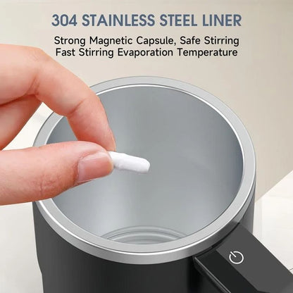 USB Rechargeable Self Mixing Coffee Mug With Magnetic Stirring And Spill Resistant Lid 2