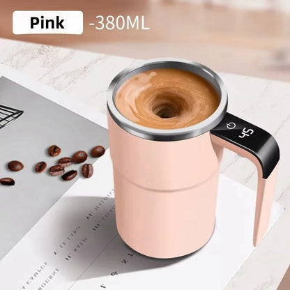 USB Rechargeable Self Mixing Coffee Mug With Magnetic Stirring And Spill Resistant Lid 8