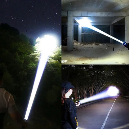 High Power Rechargeable LED Flashlight With Built In Battery And Type C Charging 1