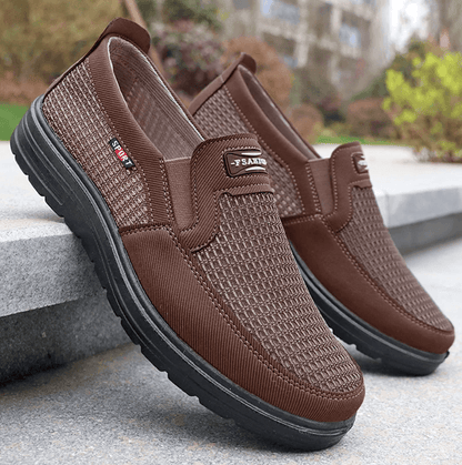Mens Woven Knit Lightweight Running Shoes Non Slip Breathable Design 2