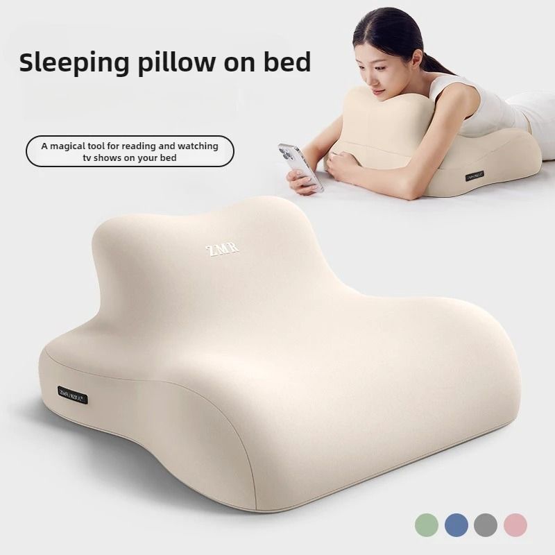 Multifunctional Prone Bed Pillow for Reading Gaming and Mobile Device Support