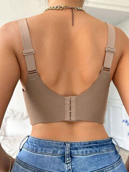 Seamless Push Up Wireless Bra With Removable Pads And Adjustable Band For Women M To 4XL 3